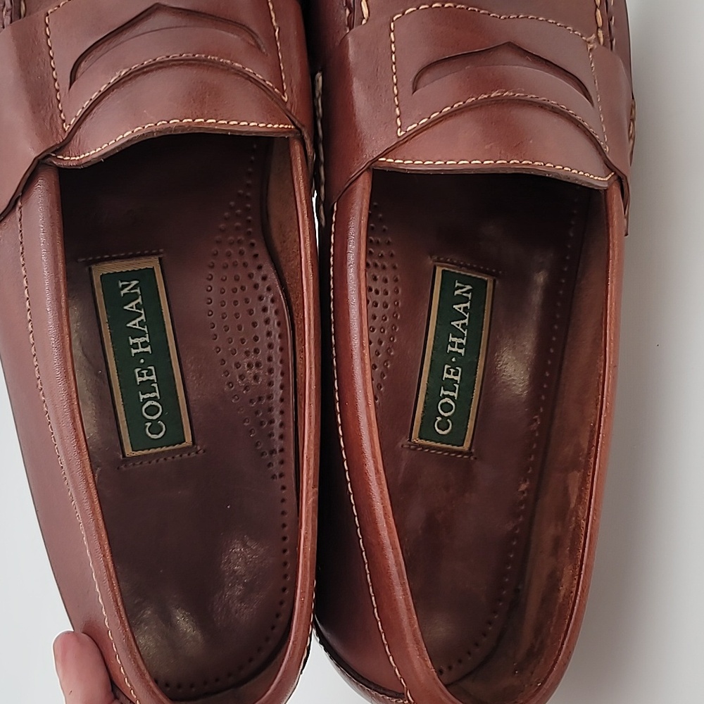 COLE HAAN sz10.5 Pinch Penny Loafer Moc toe hand stitched - Picture 10 of 12